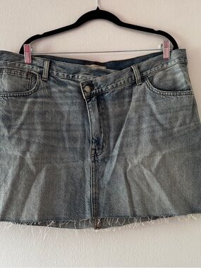 Madewell Faded Blue Denim Mini Skirt